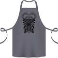 Savage Two Punk Skulls Biker Motorbike Cotton Apron 100% Organic Steel