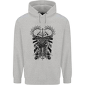 Savage Two Punk Skulls Biker Motorbike Mens 80% Cotton Hoodie Sports Grey