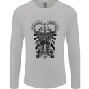 Savage Two Punk Skulls Biker Motorbike Mens Long Sleeve T-Shirt Sports Grey