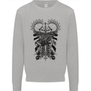 Savage Two Punk Skulls Biker Motorbike Mens Sweatshirt Jumper Sports Grey