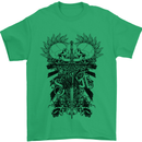 Savage Two Punk Skulls Biker Motorbike Mens T-Shirt Cotton Gildan Irish Green