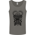 Savage Two Punk Skulls Biker Motorbike Mens Vest Tank Top Charcoal