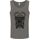 Savage Two Punk Skulls Biker Motorbike Mens Vest Tank Top Charcoal