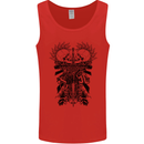 Savage Two Punk Skulls Biker Motorbike Mens Vest Tank Top Red