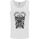 Savage Two Punk Skulls Biker Motorbike Mens Vest Tank Top White