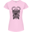 Savage Two Punk Skulls Biker Motorbike Womens Petite Cut T-Shirt Light Pink