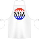 Save Ferris Distressed Cotton Apron 100% Organic White