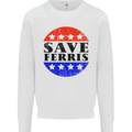 Save Ferris Distressed Kids Sweatshirt Jumper White