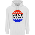Save Ferris Funny 80's Movie Childrens Kids Hoodie White