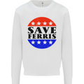 Save Ferris Funny 80's Movie Kids Sweatshirt Jumper White