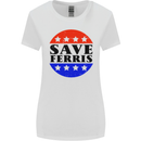 Save Ferris Funny 80's Movie Womens Wider Cut T-Shirt White