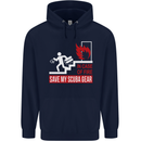 Save My Scuba Gear Diver Diving Dive Childrens Kids Hoodie Navy Blue