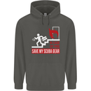 Save My Scuba Gear Diver Diving Dive Childrens Kids Hoodie Storm Grey
