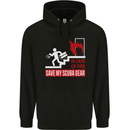 Save My Scuba Gear Diver Diving Dive Mens 80% Cotton Hoodie Black