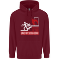 Save My Scuba Gear Diver Diving Dive Mens 80% Cotton Hoodie Maroon