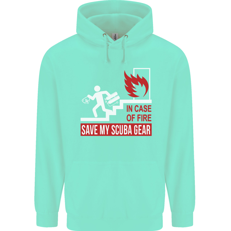 Save My Scuba Gear Diver Diving Dive Mens 80% Cotton Hoodie Peppermint