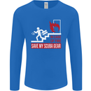 Save My Scuba Gear Diver Diving Dive Mens Long Sleeve T-Shirt Royal Blue