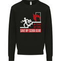 Save My Scuba Gear Diver Diving Dive Mens Sweatshirt Jumper Black