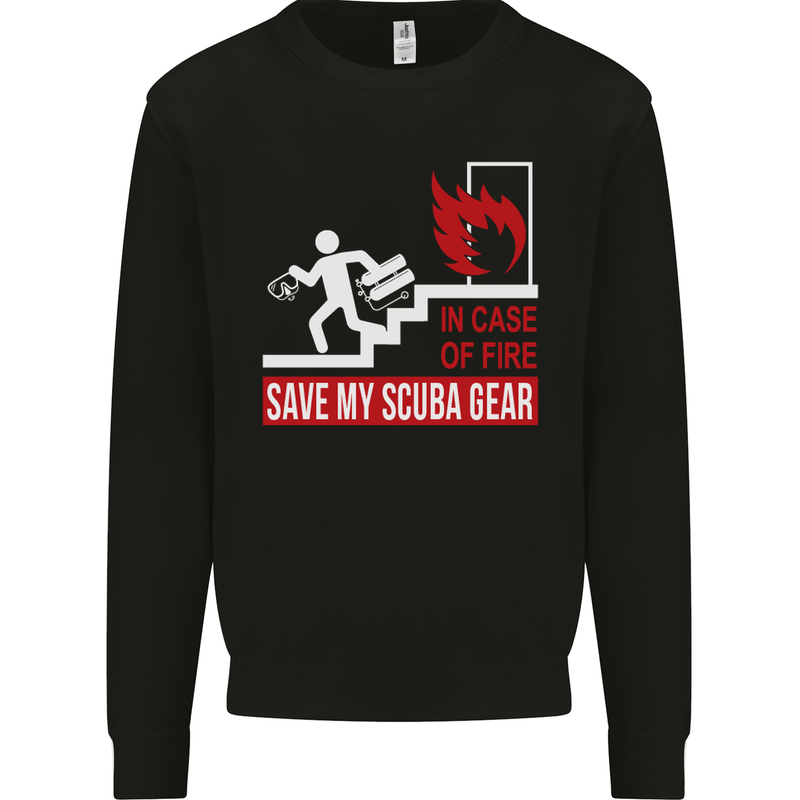 Save My Scuba Gear Diver Diving Dive Mens Sweatshirt Jumper Black
