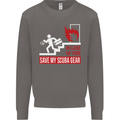 Save My Scuba Gear Diver Diving Dive Mens Sweatshirt Jumper Charcoal