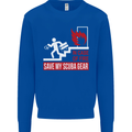 Save My Scuba Gear Diver Diving Dive Mens Sweatshirt Jumper Royal Blue