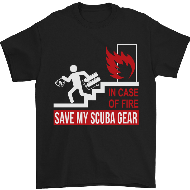 Save My Scuba Gear Diver Diving Dive Mens T-Shirt Cotton Gildan Black