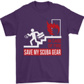 Save My Scuba Gear Diver Diving Dive Mens T-Shirt Cotton Gildan Purple
