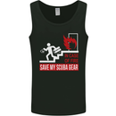 Save My Scuba Gear Diver Diving Dive Mens Vest Tank Top Black