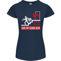 Save My Scuba Gear Diver Diving Dive Womens Petite Cut T-Shirt Navy Blue