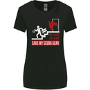 Save My Scuba Gear Diver Diving Dive Womens Wider Cut T-Shirt Black