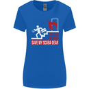 Save My Scuba Gear Diver Diving Dive Womens Wider Cut T-Shirt Royal Blue