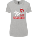 Save My Scuba Gear Diver Diving Dive Womens Wider Cut T-Shirt Sports Grey