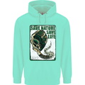 Save Nature Environment Climate Change Life Childrens Kids Hoodie Peppermint