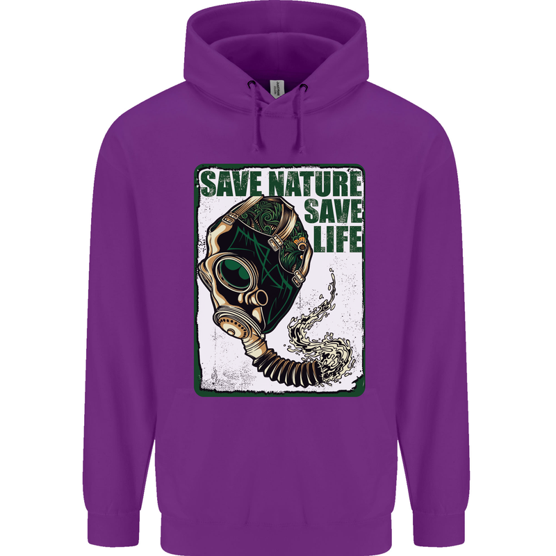 Save Nature Environment Climate Change Life Childrens Kids Hoodie Purple