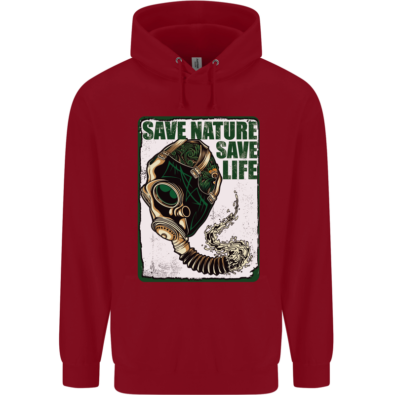Save Nature Environment Climate Change Life Childrens Kids Hoodie Red