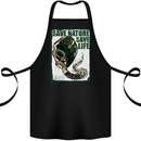 Save Nature Environment Climate Change Life Cotton Apron 100% Organic Black
