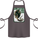 Save Nature Environment Climate Change Life Cotton Apron 100% Organic Dark Grey