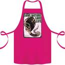 Save Nature Environment Climate Change Life Cotton Apron 100% Organic Pink