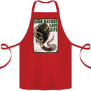 Save Nature Environment Climate Change Life Cotton Apron 100% Organic Red