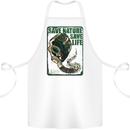 Save Nature Environment Climate Change Life Cotton Apron 100% Organic White