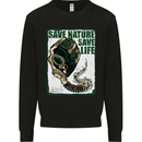 Save Nature Environment Climate Change Life Kids Sweatshirt Jumper Black