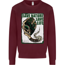 Save Nature Environment Climate Change Life Kids Sweatshirt Jumper Maroon