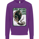 Save Nature Environment Climate Change Life Kids Sweatshirt Jumper Purple