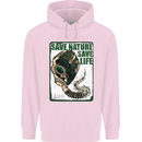 Save Nature Environment Climate Change Life Mens 80% Cotton Hoodie Light Pink