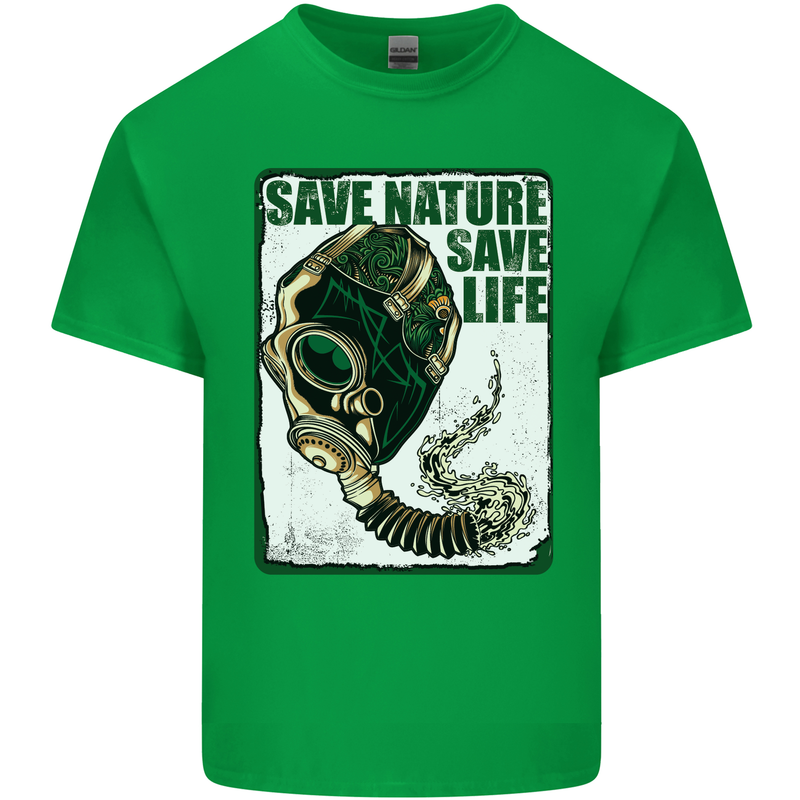 Save Nature Environment Climate Change Life Mens Cotton T-Shirt Tee Top Irish Green