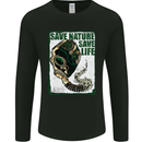 Save Nature Environment Climate Change Life Mens Long Sleeve T-Shirt Black
