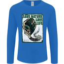 Save Nature Environment Climate Change Life Mens Long Sleeve T-Shirt Royal Blue
