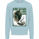 Save Nature Environment Climate Change Life Mens Sweatshirt Jumper Light Blue