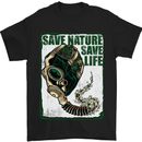 Save Nature Environment Climate Change Life Mens T-Shirt Cotton Gildan Black