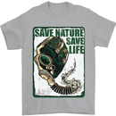 Save Nature Environment Climate Change Life Mens T-Shirt Cotton Gildan Sports Grey